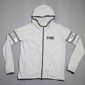 Pink Victoria's Secret Full Zip Hoodie women's size M grey colour